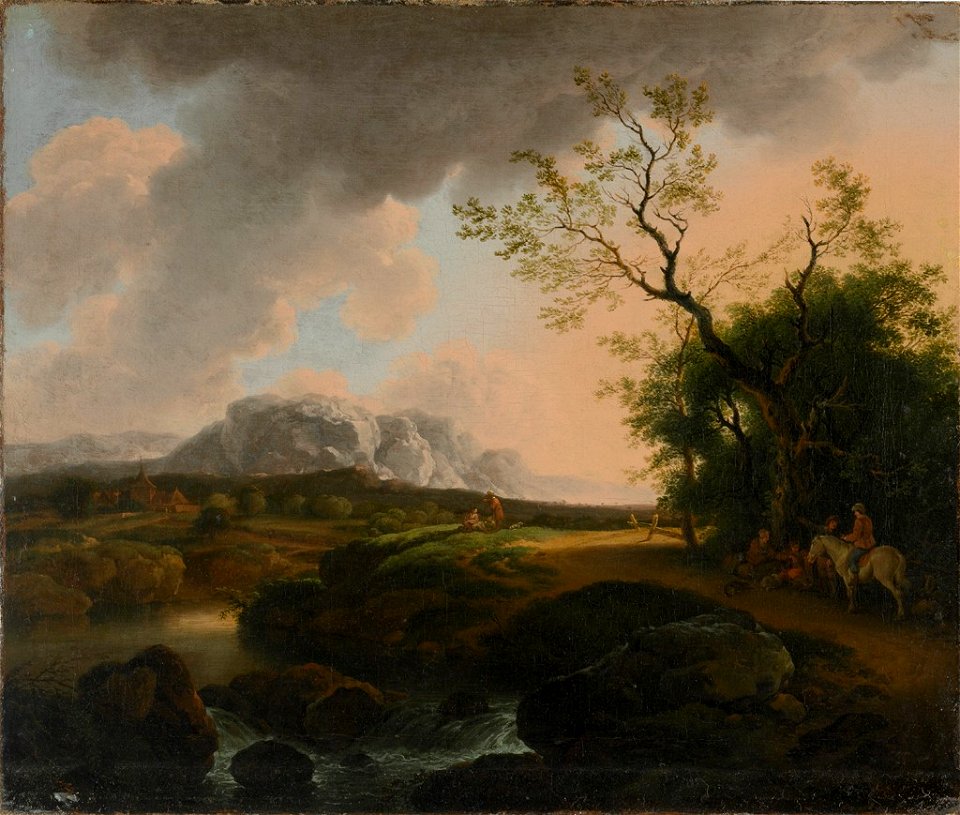 Ferdinand Kobell - Landscape with Travelers - BR61.17 - Busch–Reisinger Museum