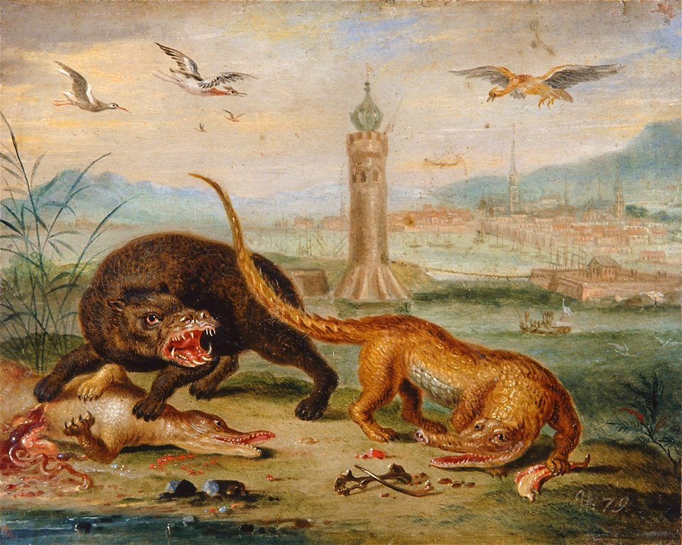 Ferdinand van Kessel - Ansichten aus den vier Weltteilen mit Szenen von Tieren, Havanna - GG 3017 - Kunsthistorisches Museum