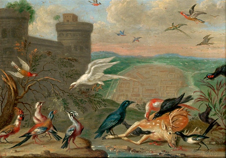 Ferdinand van Kessel - Ansichten aus den vier Weltteilen mit Szenen von Tieren, Santo Domingo (Dominikanische Republik) - GG 3021 - Kunsthistorisches Museum