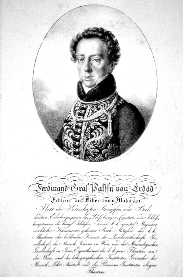 Ferdinand von Palffy-Erdöd Litho