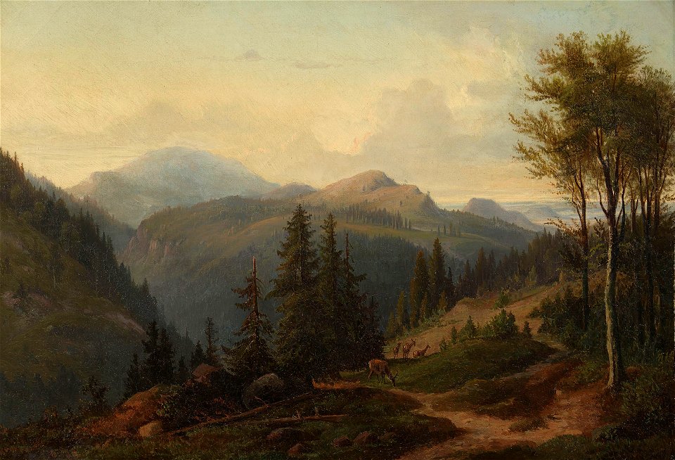 Ferdinand Zschäck (1801-77) - Landscape in Thuringia - RCIN 406256 - Royal Collection