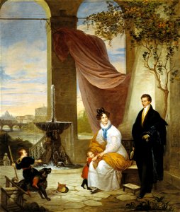 Ferdinando Cavalleri - Charles Izard Manigault and His Family in Rome - Google Art Project