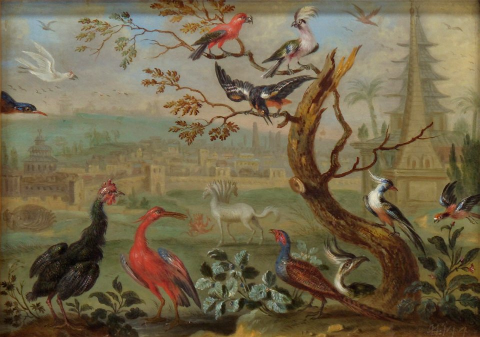 Ferdinand van Kessel - Ansichten aus den vier Weltteilen mit Szenen von Tieren, Amadabad - GG 3035 - Kunsthistorisches Museum