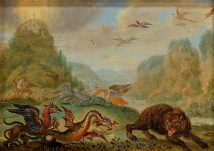 Ferdinand van Kessel - Ansichten aus den vier Weltteilen mit Szenen von Tieren, Berg Tabor - GG 3044 - Kunsthistorisches Museum