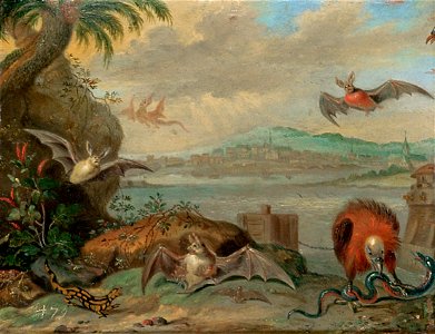 Ferdinand van Kessel - Ansichten aus den vier Weltteilen mit Szenen von Tieren, Cartagena (Kolumbien) - GG 3032 - Kunsthistorisches Museum