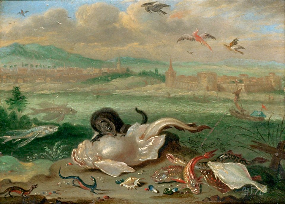 Ferdinand van Kessel - Ansichten aus den vier Weltteilen mit Szenen von Tieren, Florida - GG 3025 - Kunsthistorisches Museum