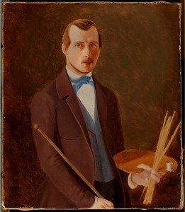Ferdinand von Wright - Omakuva paletti kädessä - A V 4809 - Finnish National Gallery