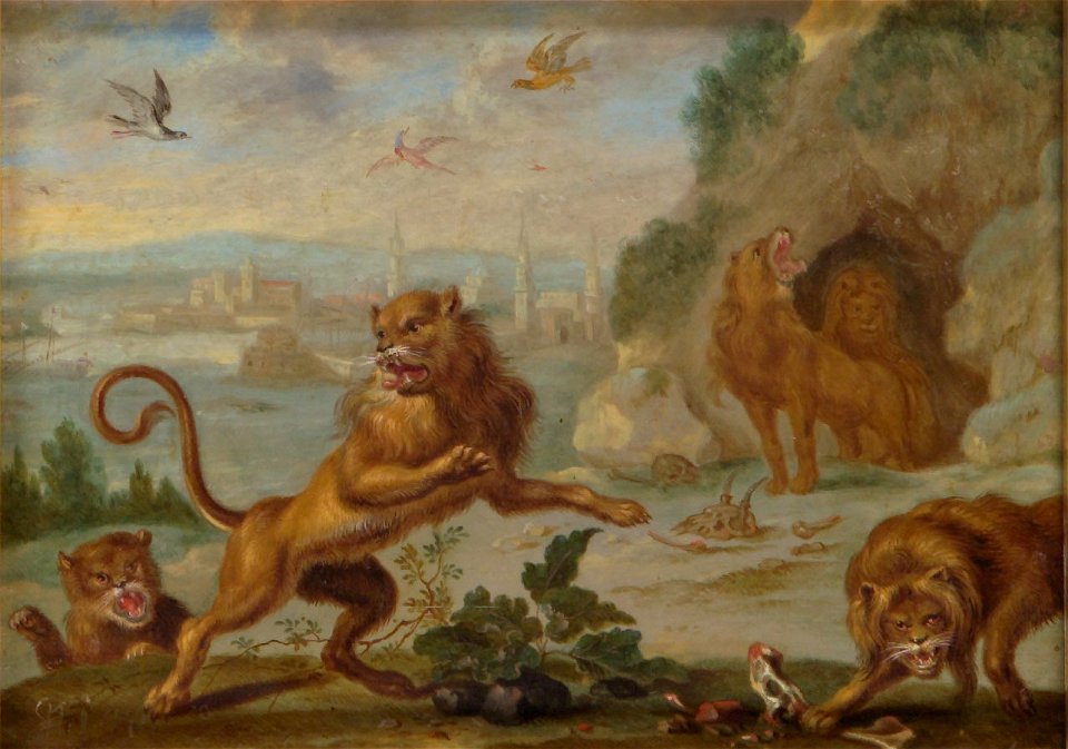 Ferdinand van Kessel - Ansichten aus den vier Weltteilen mit Szenen von Tieren, Tripolis - GG 3045 - Kunsthistorisches Museum