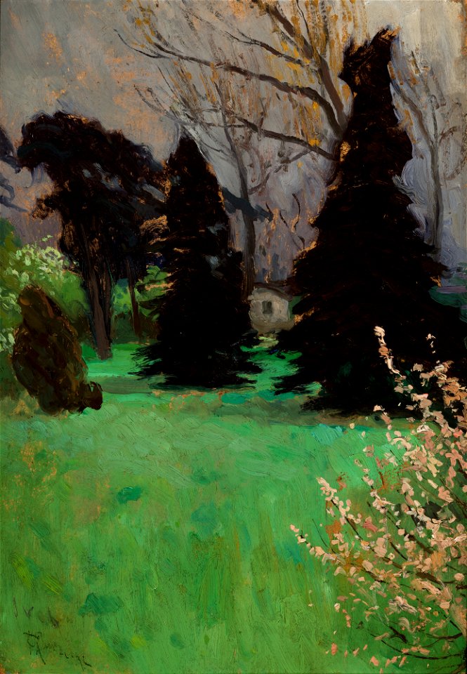Ferdynand Ruszczyc - Park at Włochy near Krakow - MNK II-b-530 - National Museum Kraków