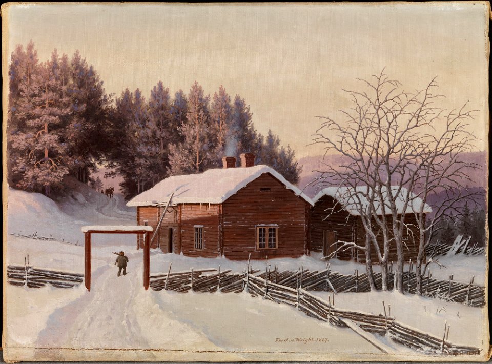 Ferdinand von Wright - Winter Landscape at Sunset - A V 4650 - Finnish National Gallery