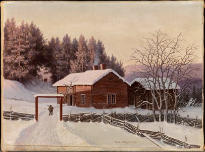 Ferdinand von Wright - Winter Landscape at Sunset - A V 4650 - Finnish National Gallery