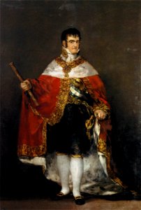 Ferdinand VII of Spain in his robes of state by Goya