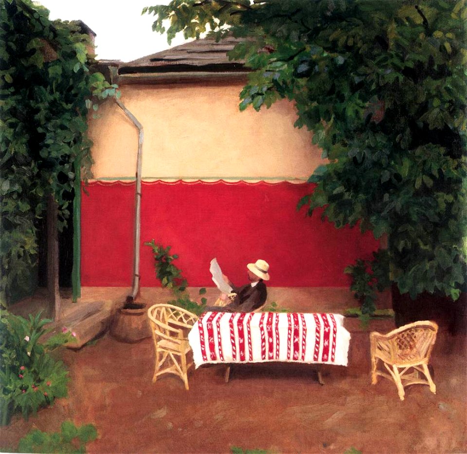 Ferenczy, Károly - Red Wall (1910)