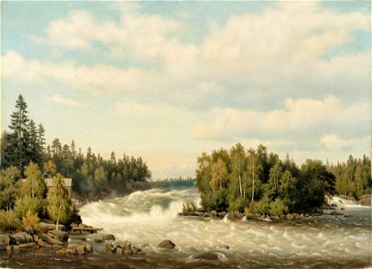 Ferdinand von Wright - Anjalankoski Rapids - A-2002-698 - Finnish National Gallery