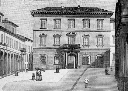 Fermo – Palazzo della Sottoprefettura (xilografia)