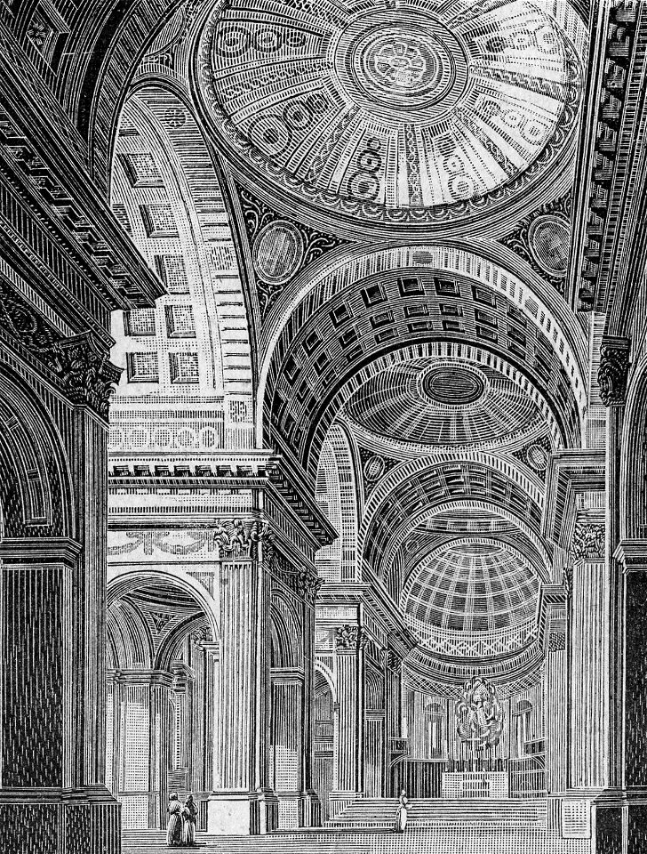 Fermo – Interno del Duomo (xilografia)