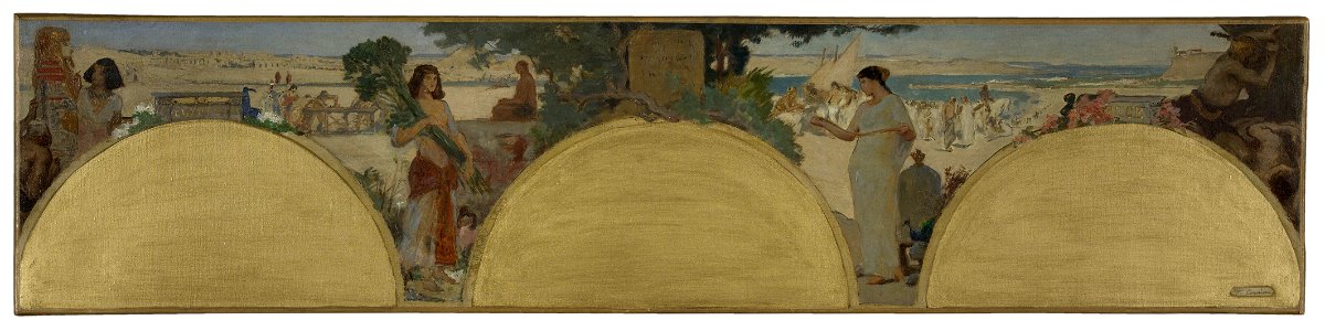 Fernand Cormon - Esquisse pour l'Hôtel de Ville de Paris , Histoire de l'écriture - les temps anciens - PPP3932 - Musée des Beaux-Arts de la ville de Paris