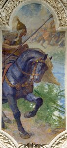 Fernand Cormon - Histoire de Paris, la bataille de Lutèce , Camulogène, chef des Parisii attaque Labienus, lieutenant de César - DECOP00B(A) - Musée des Beaux-Arts de la ville de Paris