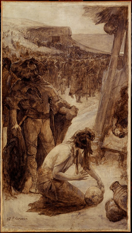 Fernand Cormon - La poterie, esquisse pour l'amphithéâtre de paléontologie du Museum d'histoire naturelle de Paris - PDUT1391 - Musée des Beaux-Arts de la ville de Paris