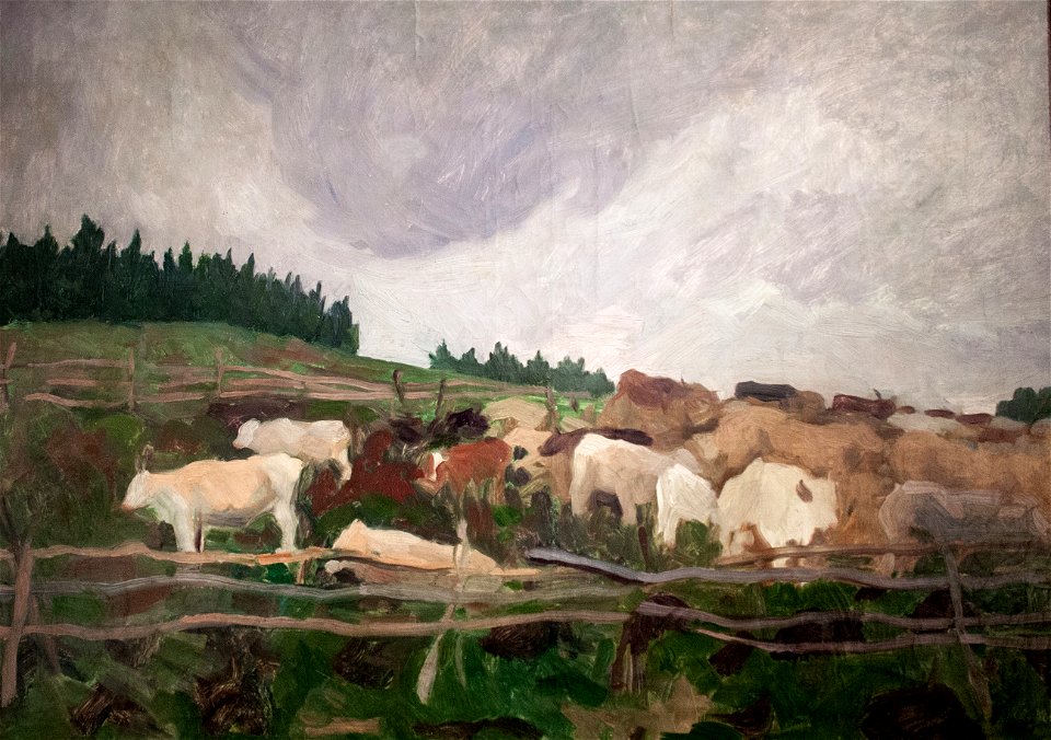 Ferenczy - Herd of oxen in Izvora, II