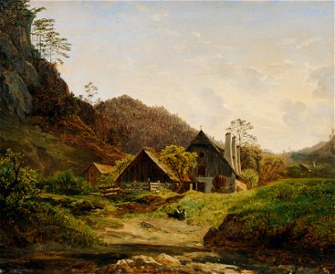 Ferdinand Waldmüller - Landschaft mit Hammerschmiede - 6311 - Österreichische Galerie Belvedere