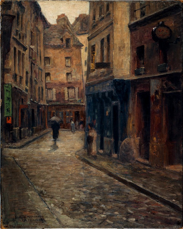 Fernand Maillaud - La rue de Lanneau Effet de pluie - P221 - Musée Carnavalet