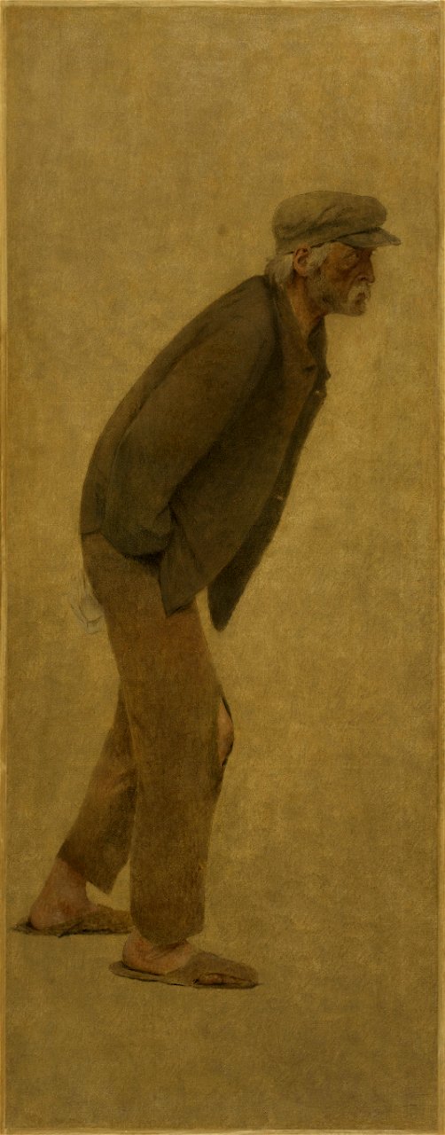 Fernand Pelez - La Bouchée de pain , homme courbé en avant, mains dans les poches - PPP3692(3) - Musée des Beaux-Arts de la ville de Paris