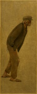 Fernand Pelez - La Bouchée de pain , homme courbé en avant, mains dans les poches - PPP3692(3) - Musée des Beaux-Arts de la ville de Paris. Free illustration for personal and commercial use.