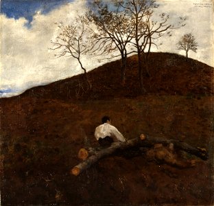 Ferenczy, Károly - Landscape in Springtime with the Flower Hill (1898)