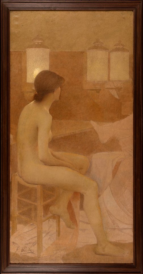 Fernand Pelez - Danseuse dans sa loge, assise profil droit - PPP4958 - Musée des Beaux-Arts de la ville de Paris