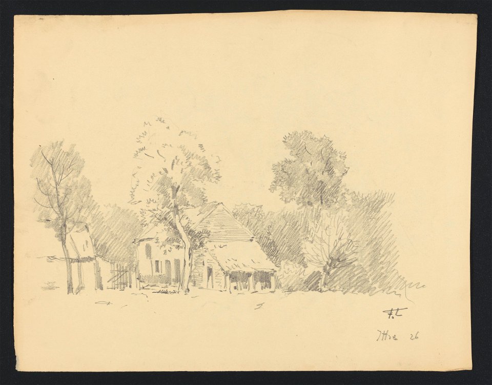 Fermette à Ittre 1926 drawing by Jean-François Taelemans, R-2009-26348, Prints Department, Royal Library of Belgium
