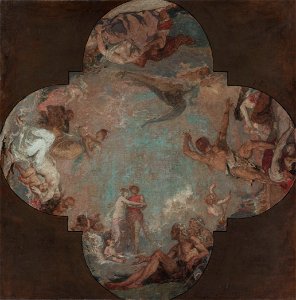 Fernand Cormon - Esquisse pour le plafond de la salle des mariages de la mairie du 4ème , Le Mariage - PPP3931 - Musée des Beaux-Arts de la ville de Paris