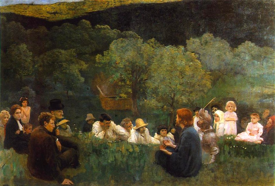 Ferenczy, Károly - Sermon on the Mountain (1896)