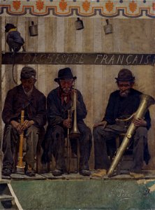 Fernand Pelez - Grimaces et misère - Les Saltimbanques (les musiciens) - PPP594(E) - Musée des Beaux-Arts de la ville de Paris. Free illustration for personal and commercial use.