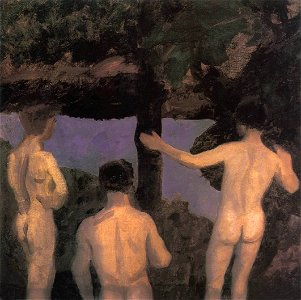 Ferenczy, Károly - Three Nude Boys (1912). Free illustration for personal and commercial use.