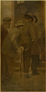 Fernand Pelez - La Bouchée de pain , groupe d'hommes montant les marches - PPP3692(8) - Musée des Beaux-Arts de la ville de Paris