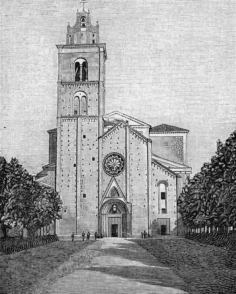 Fermo – Facciata del Duomo (xilografia)