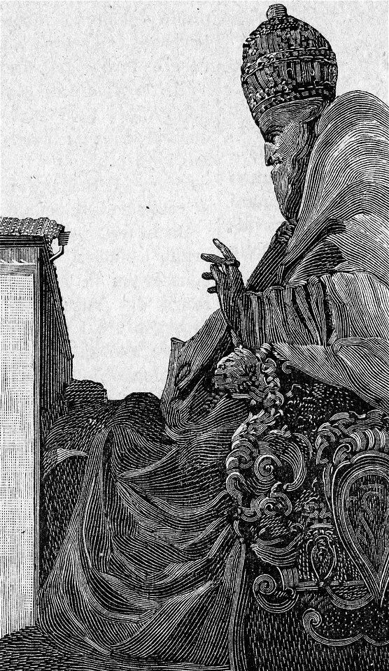 Fermo – Monumento a Sisto V (xilografia)