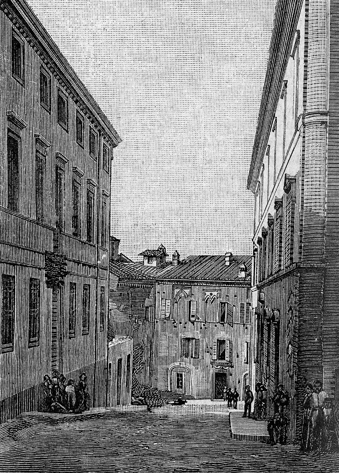 Fermo – Palazzo Fogliano ora Guidi (xilografia)