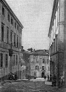 Fermo – Palazzo Fogliano ora Guidi (xilografia)