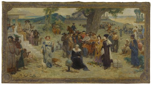 Fernand Cormon - Esquisse pour la mairie de Bois-Colombes , les cinq continents - PPP684 - Musée des Beaux-Arts de la ville de Paris