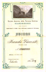 Ferrovia Elettrica Bellinzona-Mesocco 1905