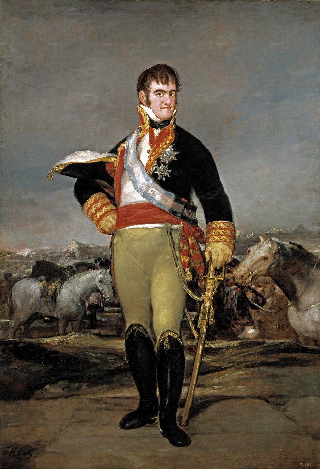 Fernando VII en un campamento