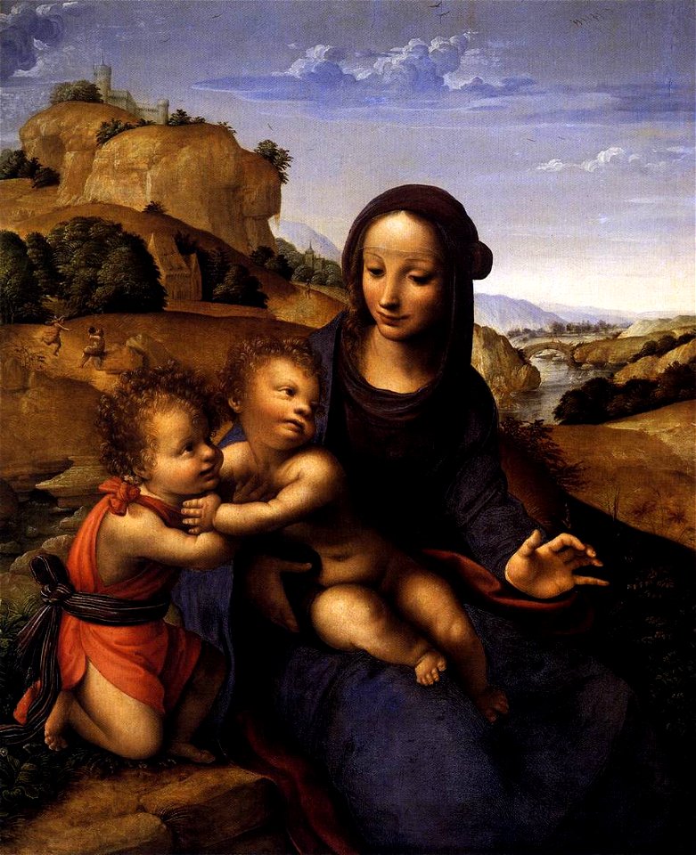 Fernando Yáñez De La Almedina - Madonna and Child with Infant St John - WGA25933