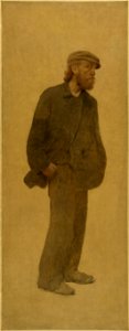 Fernand Pelez - La Bouchée de pain , homme de trois-quarts coiffé d'une casquette, mains dans les poches - PPP3692(5) - Musée des Beaux-Arts de la ville de Paris. Free illustration for personal and commercial use.