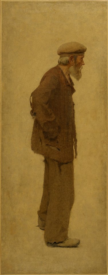 Fernand Pelez - La Bouchée de pain , vieil homme de profil, coiffé d'un béret, mains dans les poches - PPP3692(6) - Musée des Beaux-Arts de la ville de Paris