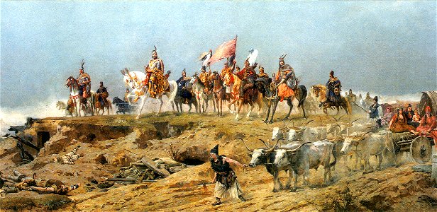 Feszty A magyarok bejövetele (részlet)