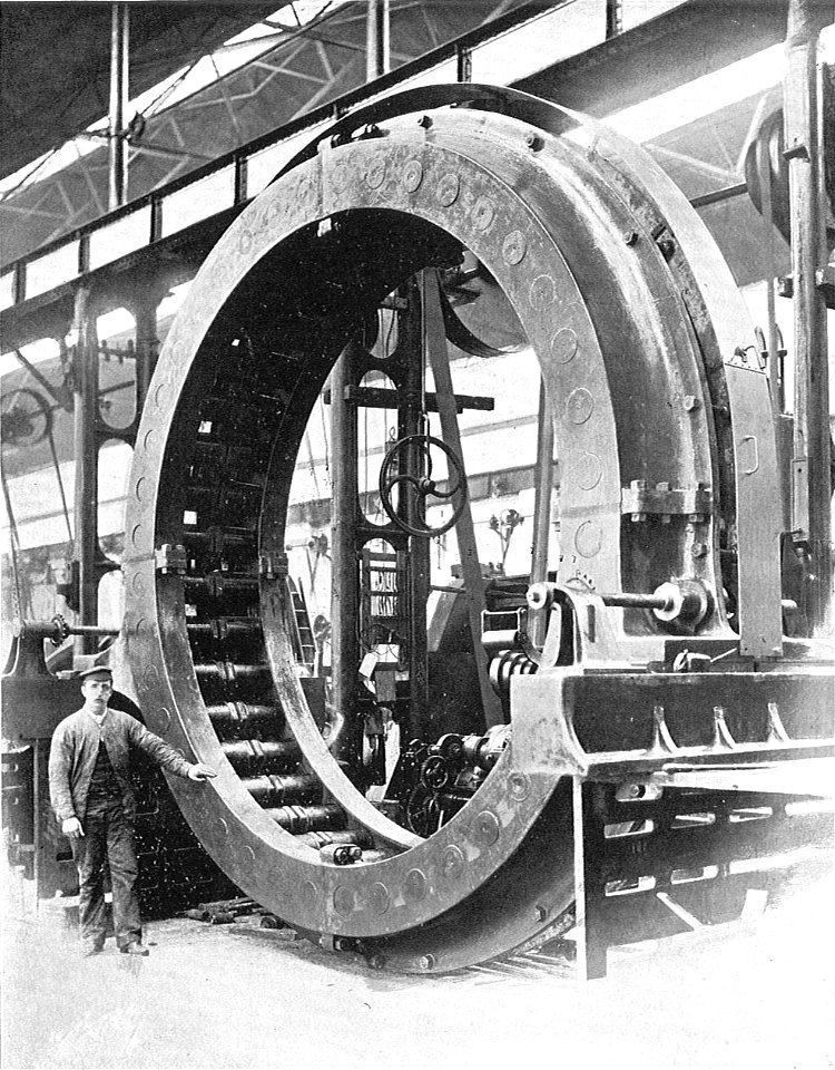 Ferranti field magnet for copper armature alternator (Rankin Kennedy, Electrical Installations, Vol III, 1903)