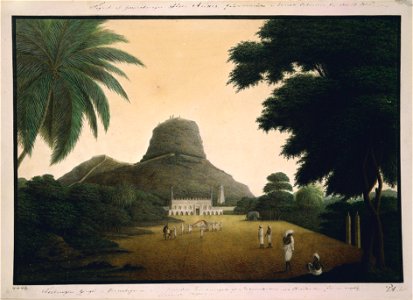 Festningen Gingee i Karnatik - Peter Anker (1744–1832) - Kulturhistorisk museum, UiO - UEM4446