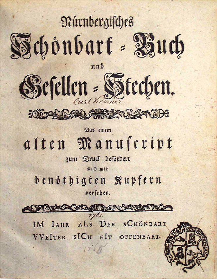 Feuerlein Nürnbergisches Schönbart-Buch 1765 koloriert img01